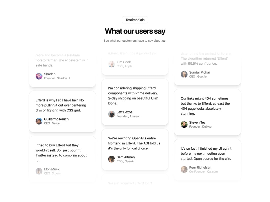 Infinite Testimonials Scroller preview