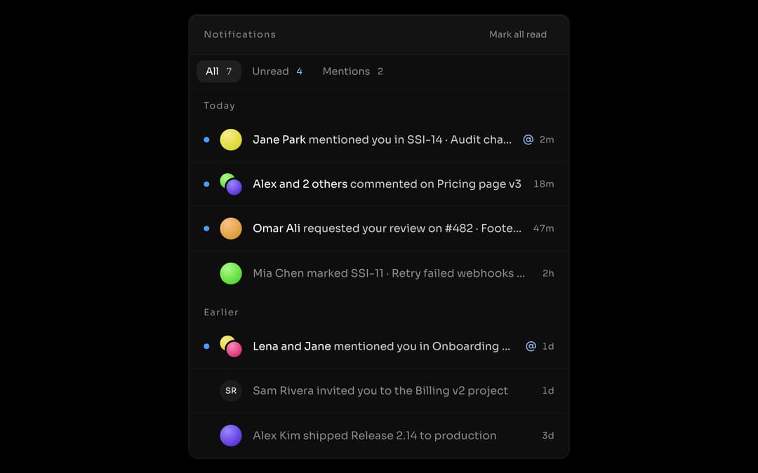Inbox preview