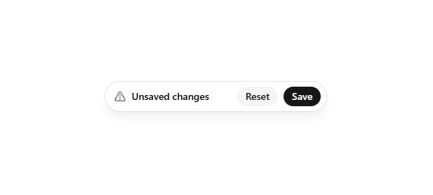 Unsaved changes preview