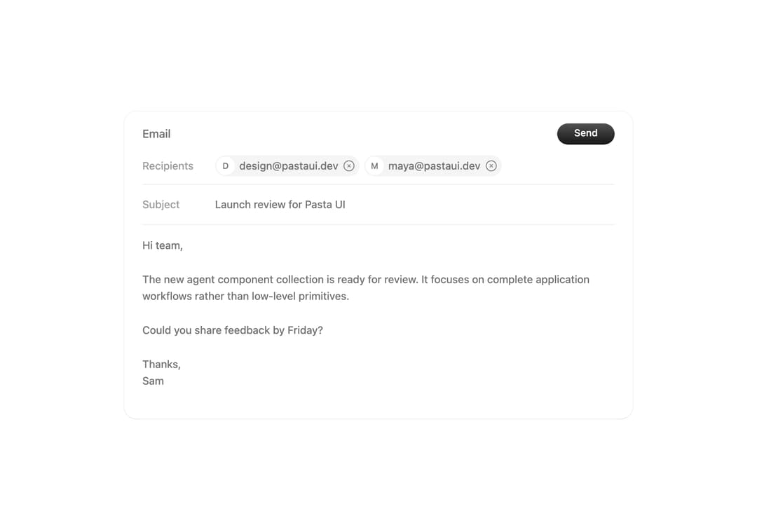 Email Composer preview