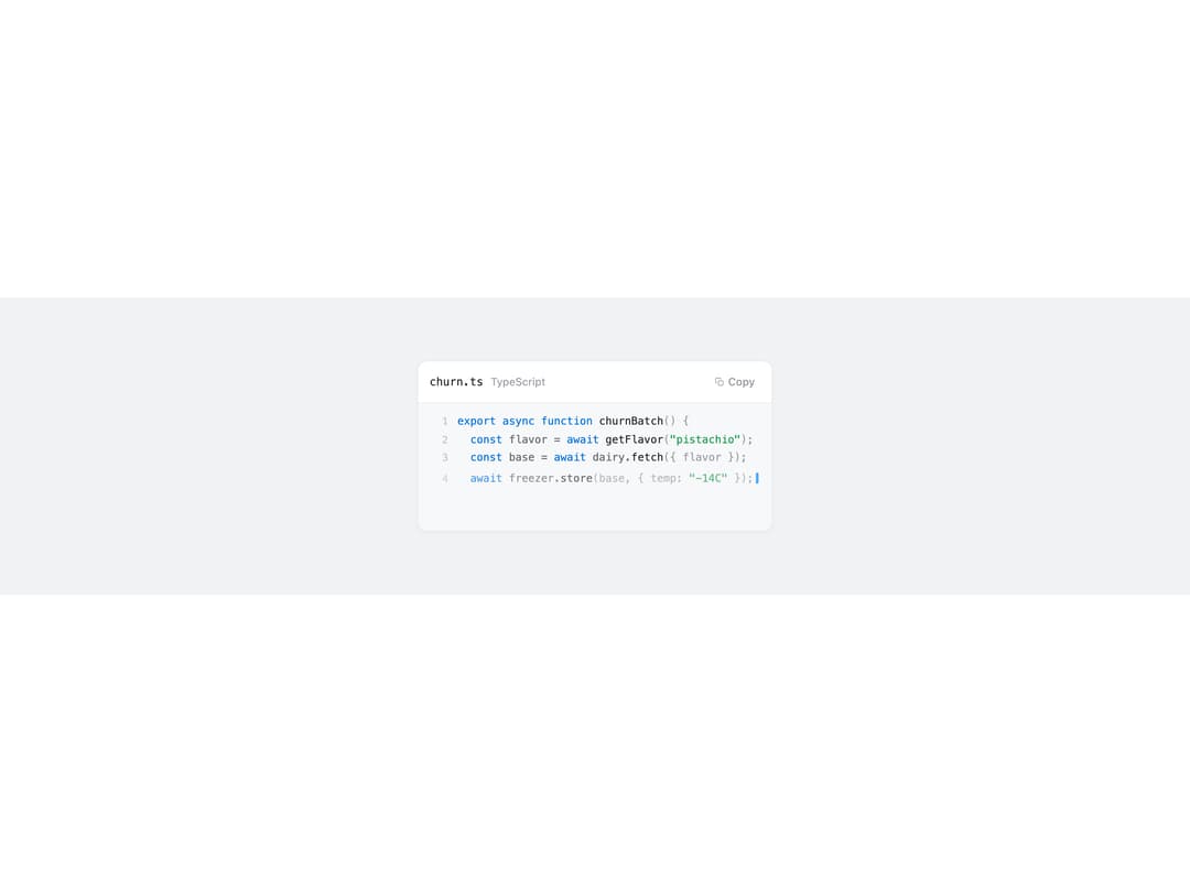 Code Block preview