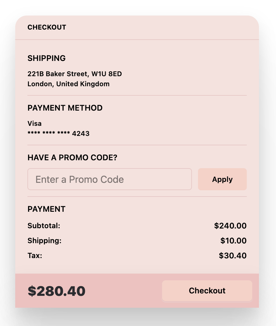 coupon checkout preview