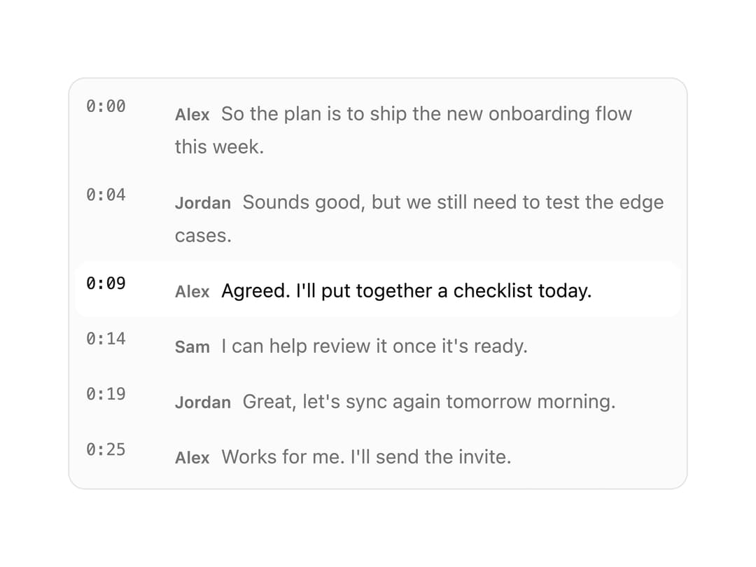Transcript Viewer preview