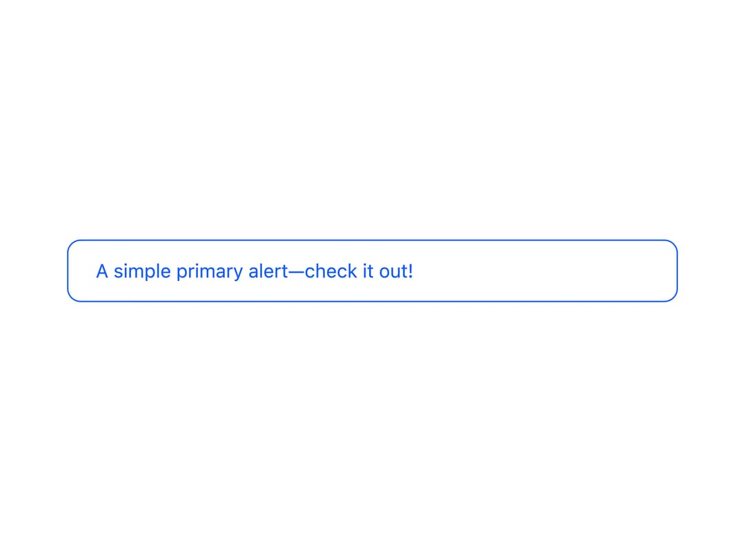 Outlined Primary Alert preview