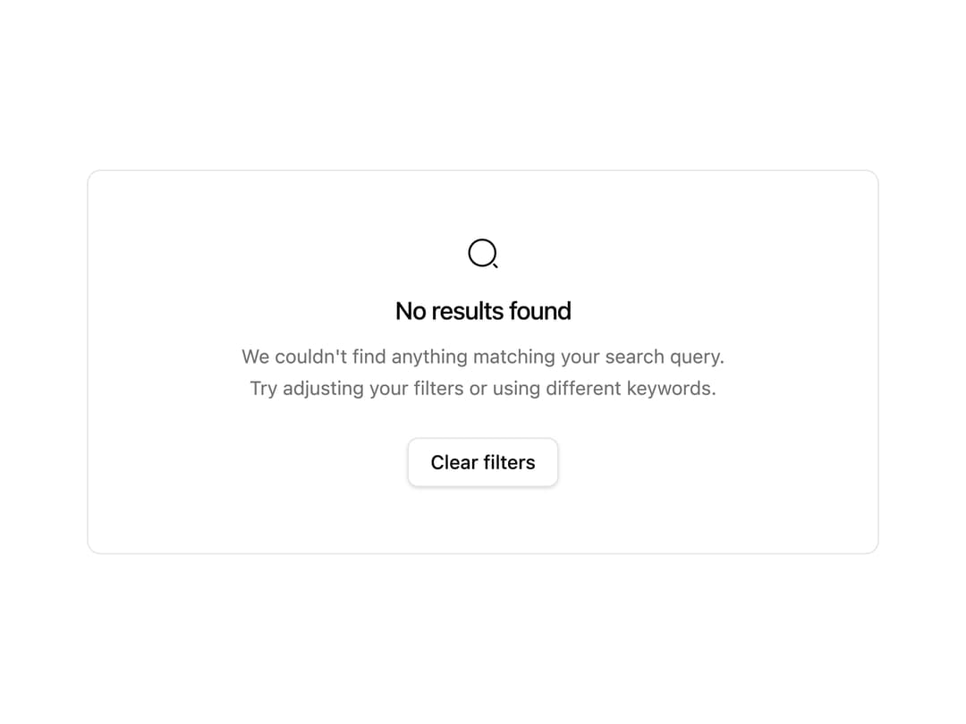 Empty No Search Result preview