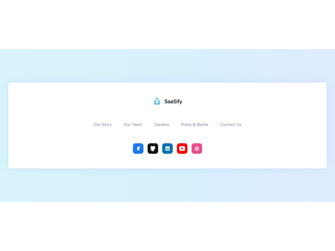 Footer with Social Icons preview