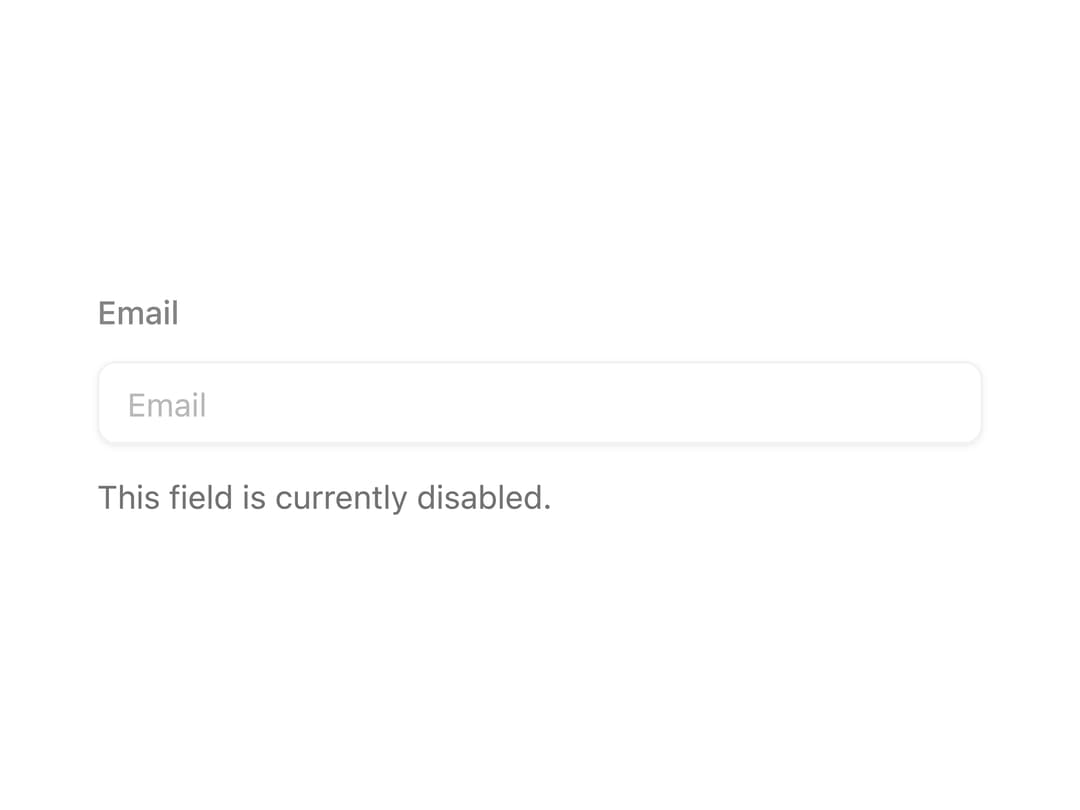 Disabled Input Field preview