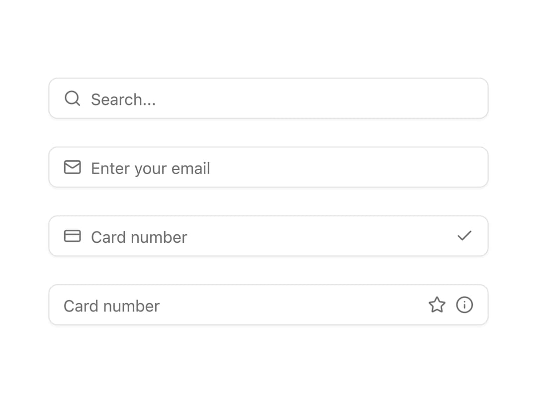 Input Group Icon preview