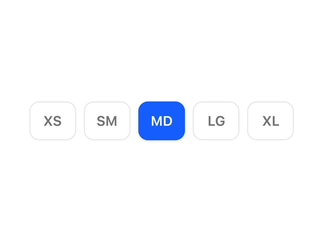 Radio Group Sizes preview