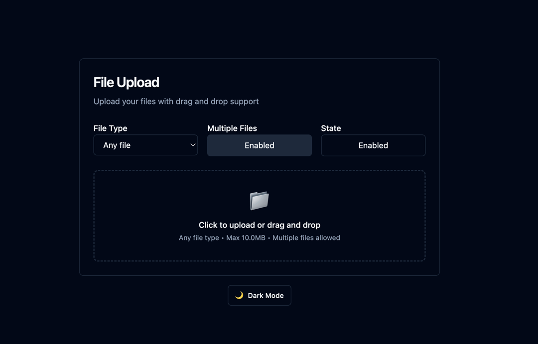 Advanced File Upload Component preview