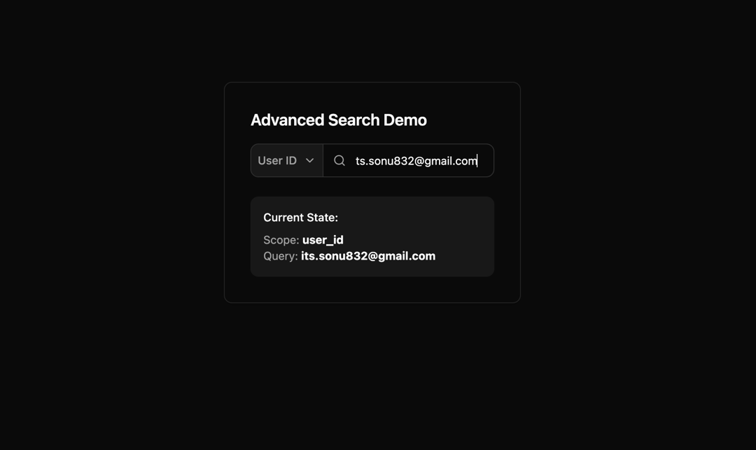 Advanced Search preview