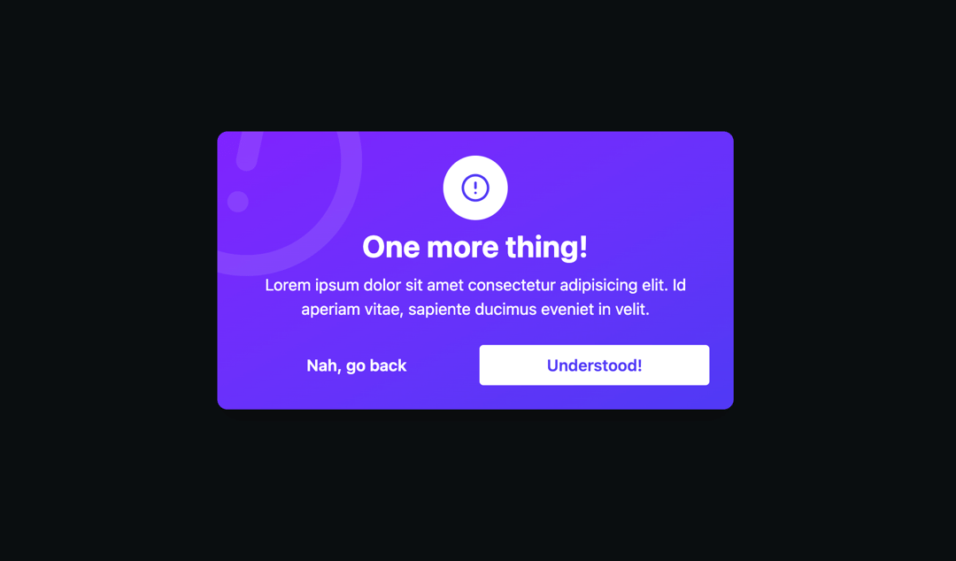 Animated Modal Component preview