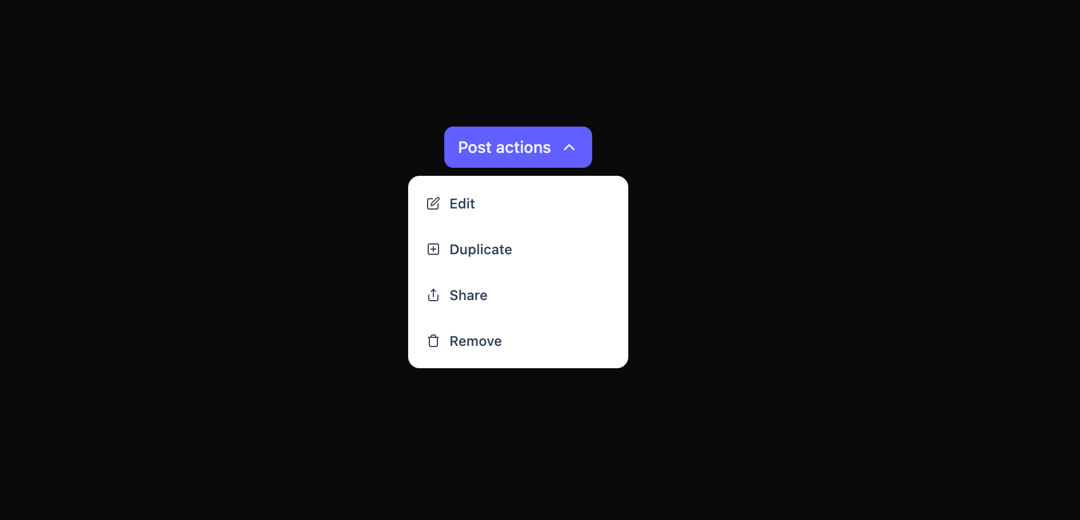 Animated Staggered Dropdown preview