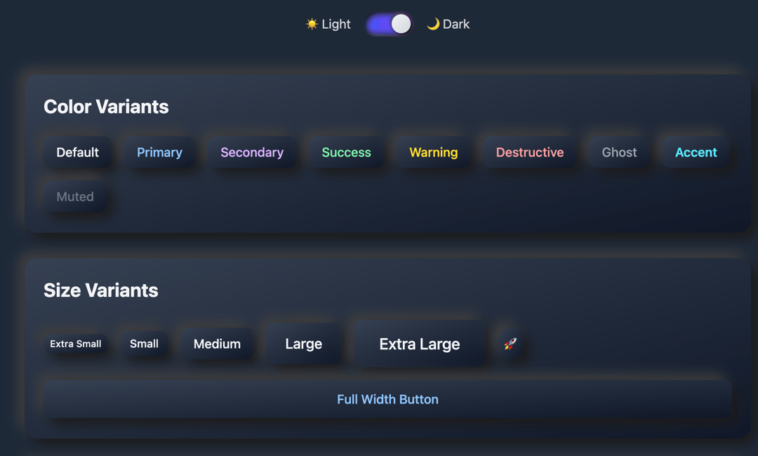 Futuristic Button Library preview