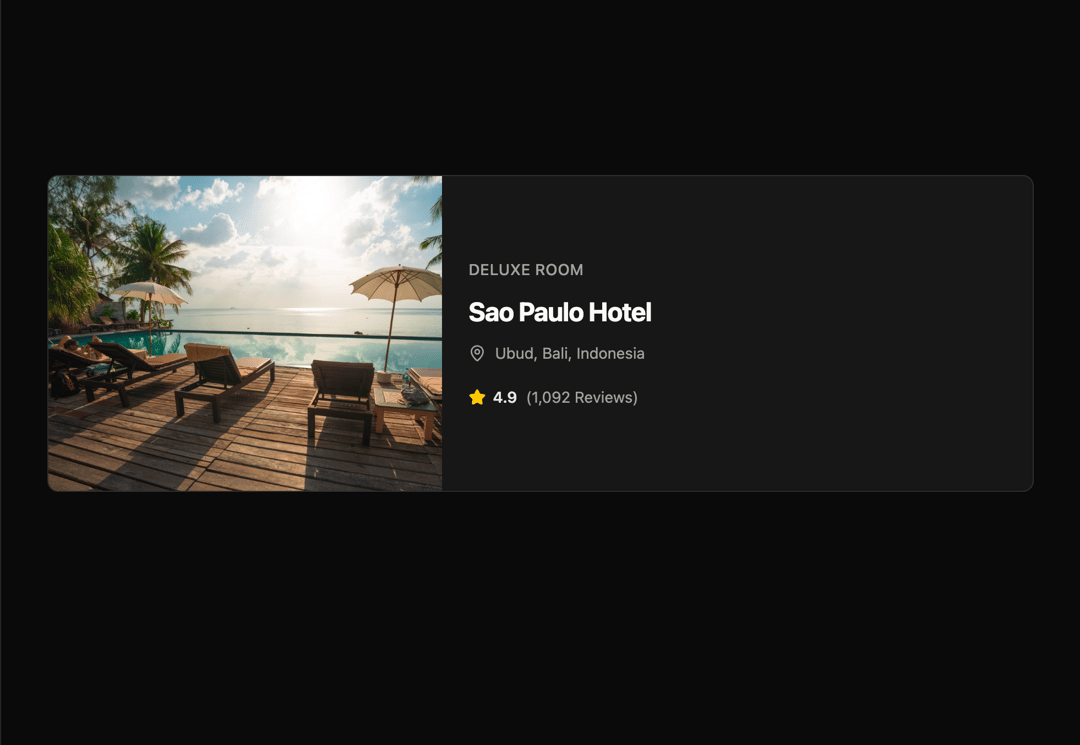 Hotel Card UI Component preview