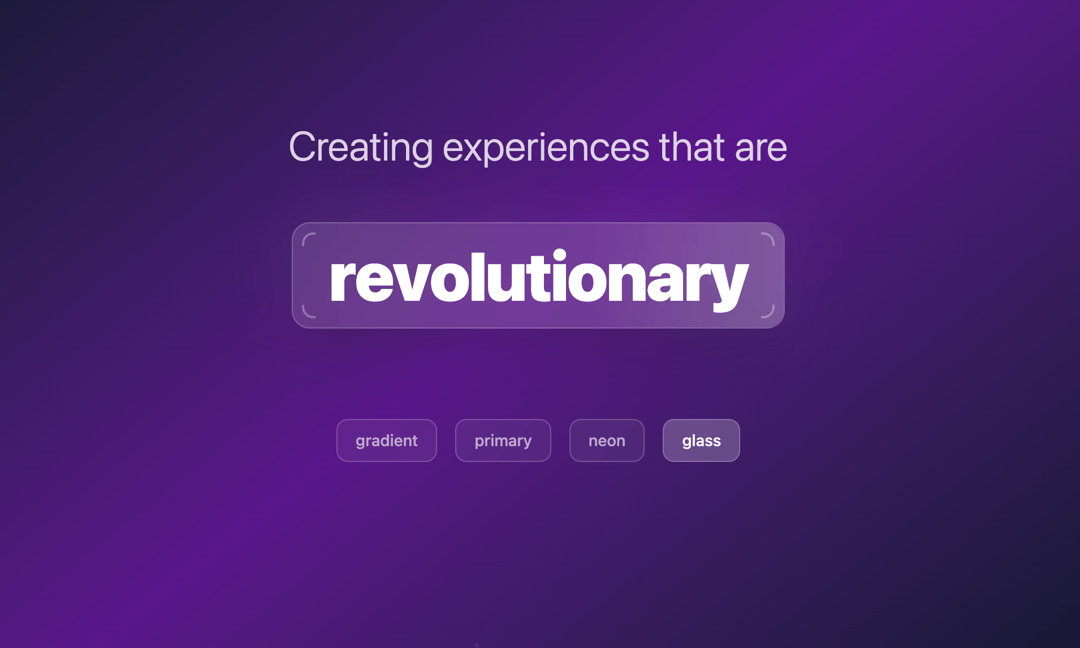 Modern animated multi words preview