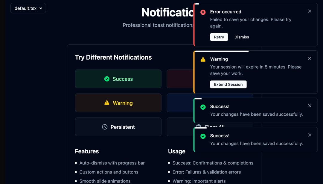 Notification System preview