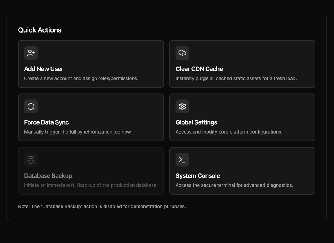 Quick Actions preview