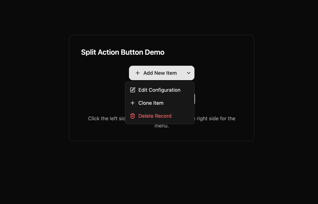Split Button preview