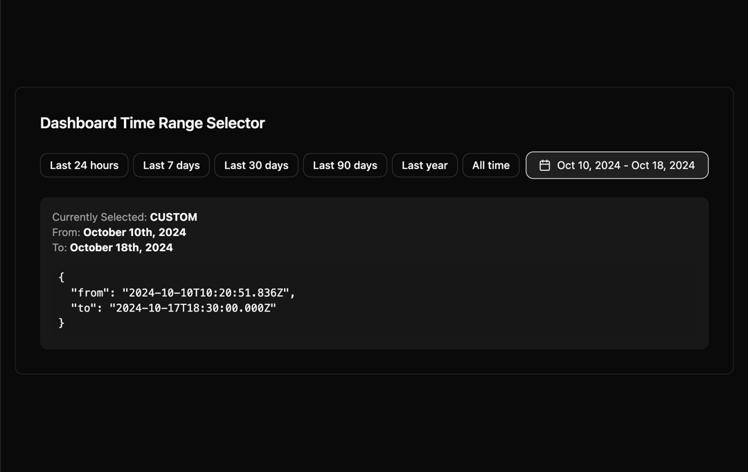 Time Range Selector preview