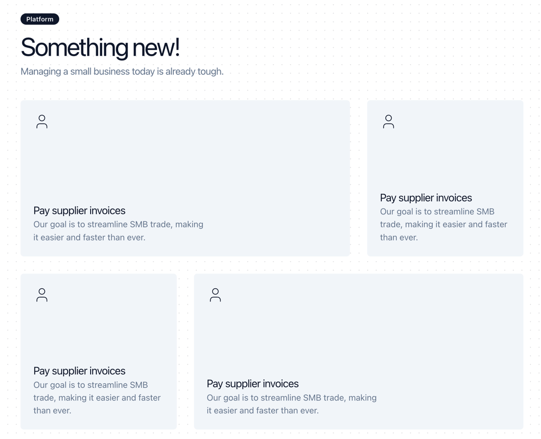 Feature Section with Bento Grid preview