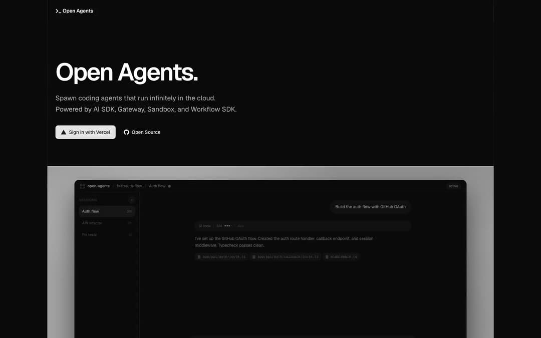 Open Agents preview