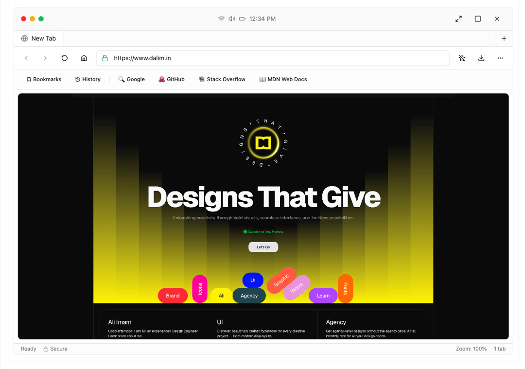Browser preview