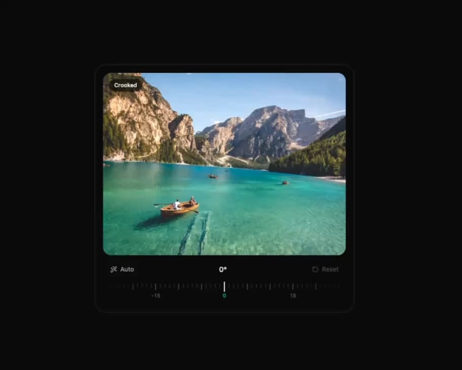 Kokonut UI Photo Straighten preview