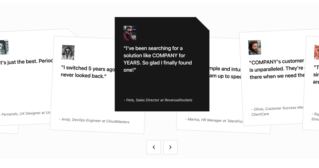 Stagger Testimonials preview