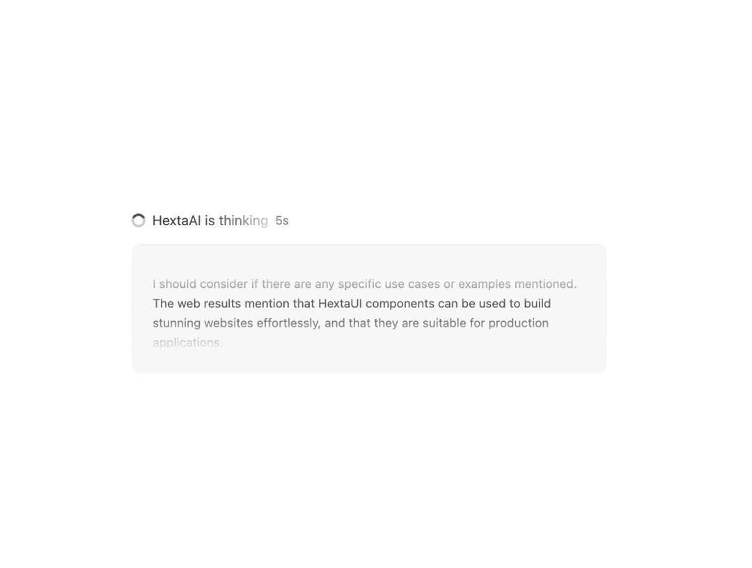 AI Thinking Block preview