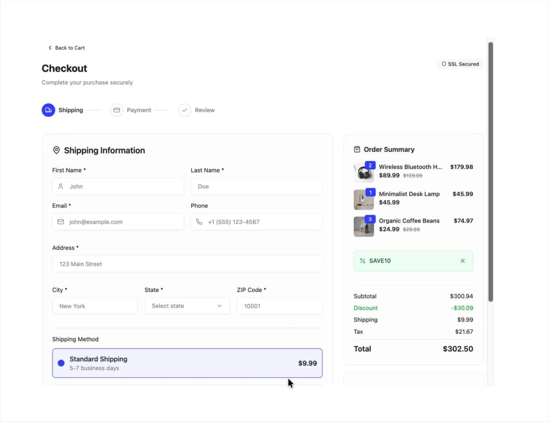 Checkout Block preview