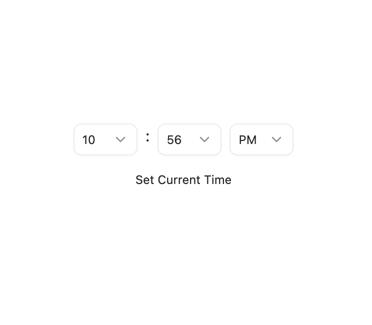 Time picker preview
