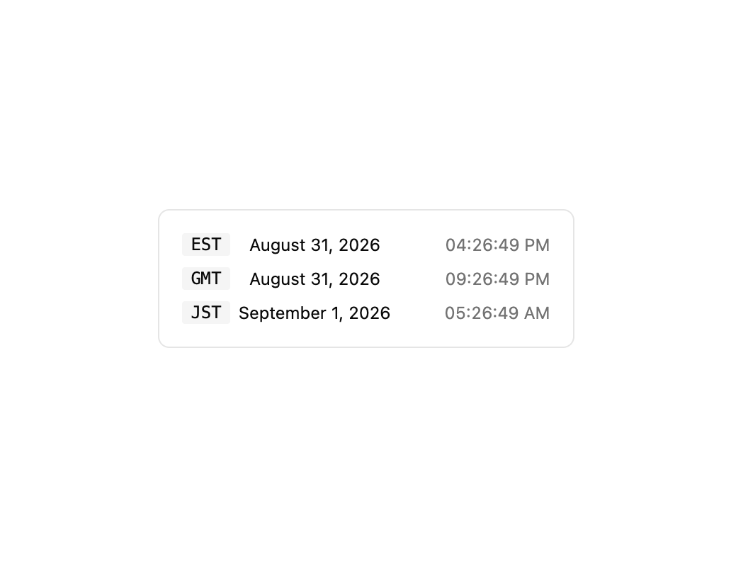 Relative Time preview
