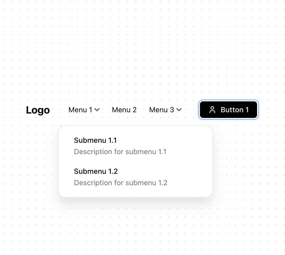 Simple Navbar with Dropdown preview