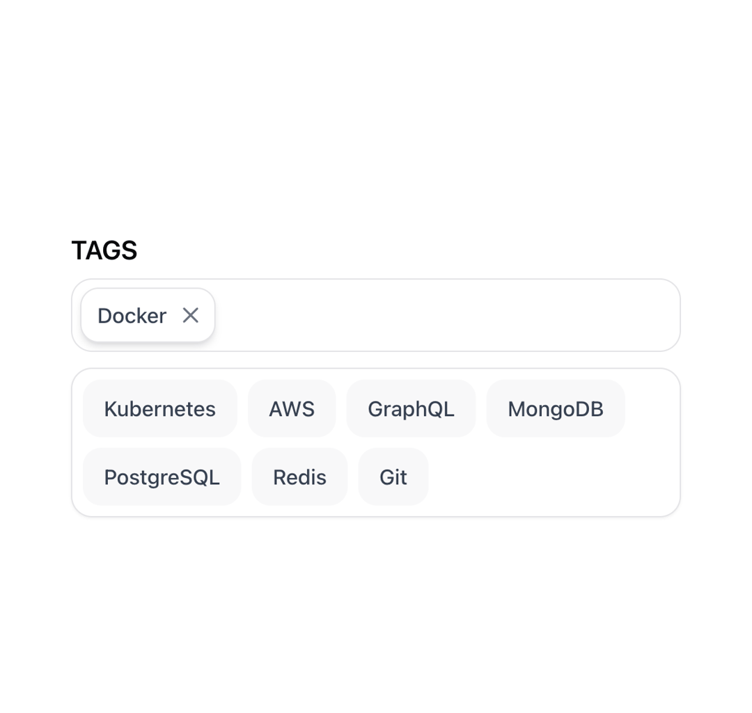 Tags Selector preview