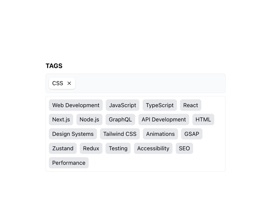 Multiple select preview