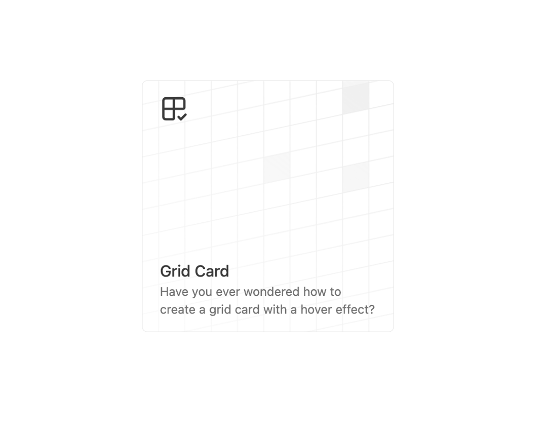 Grid Card preview