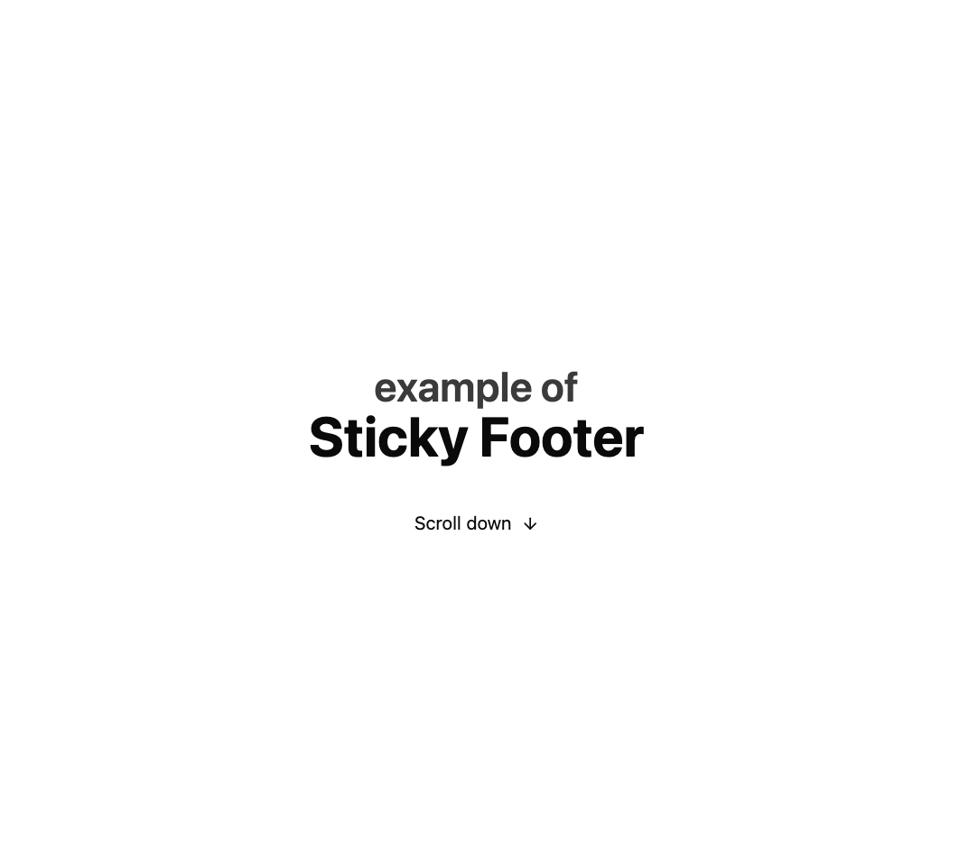 Sticky Footer preview