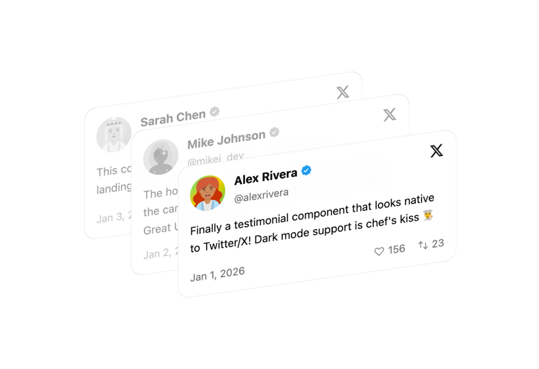 Twitter Testimonial Cards preview