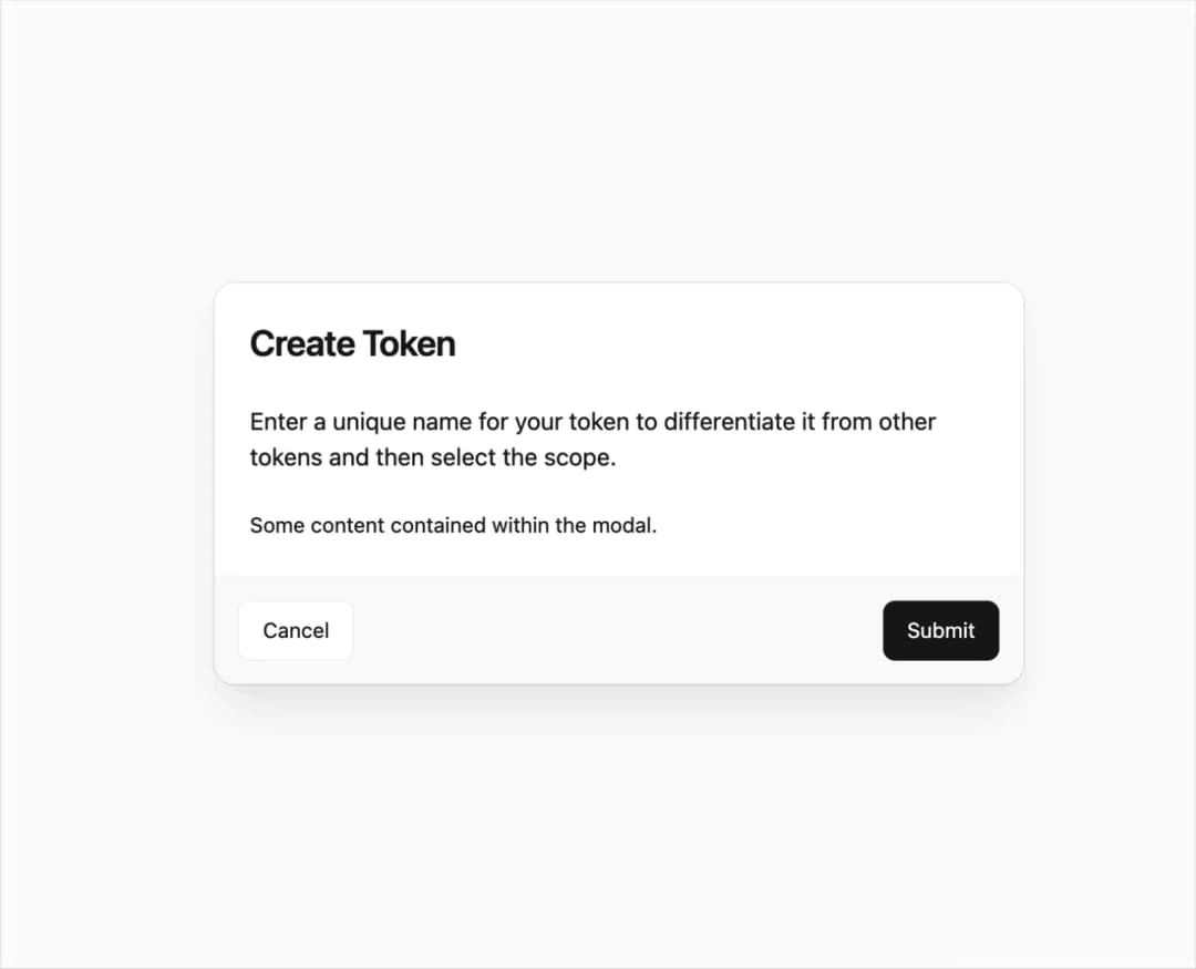 Modal preview