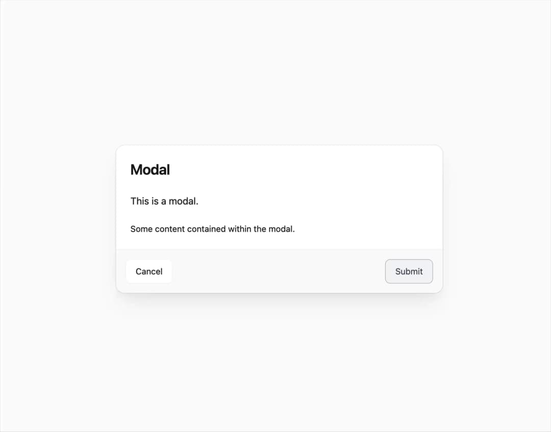 Modal preview