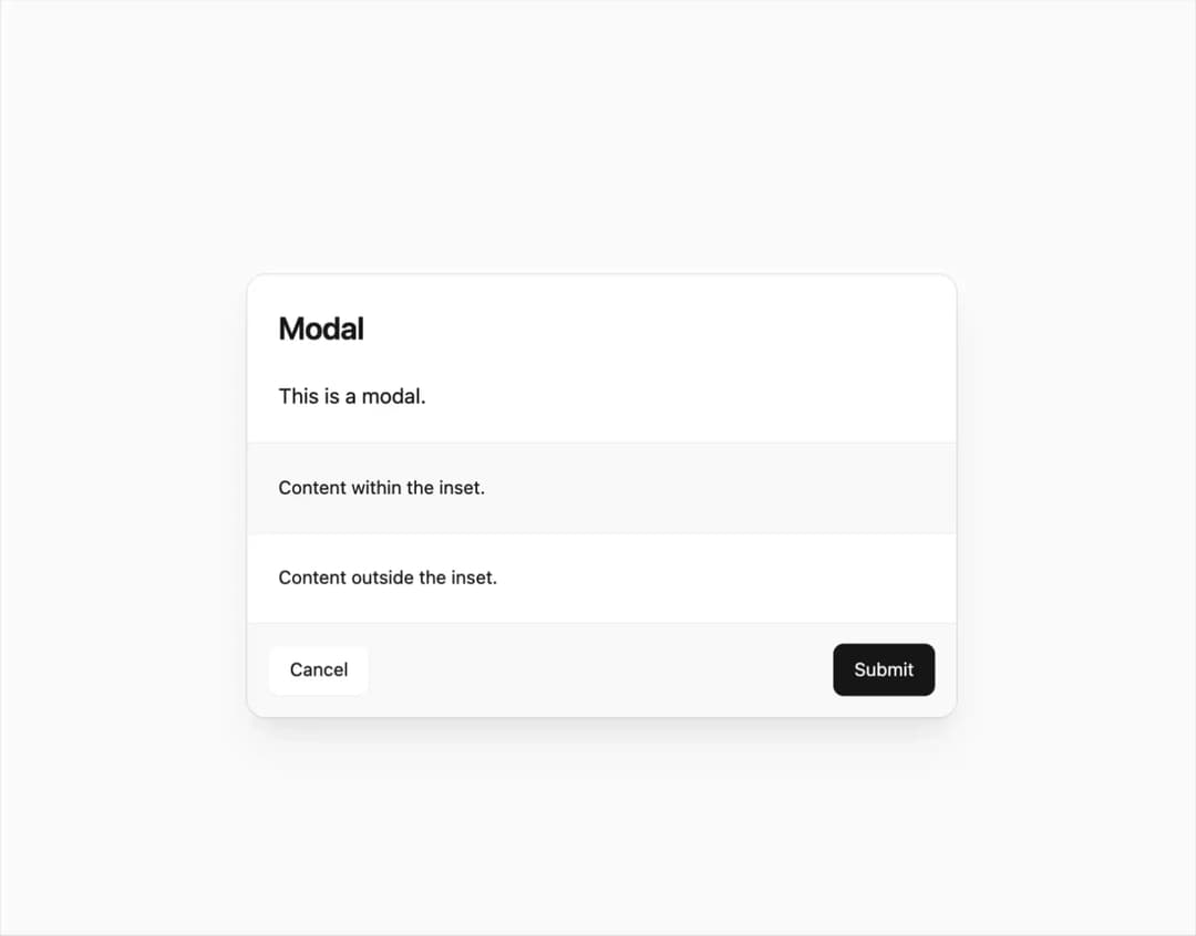 Modal preview