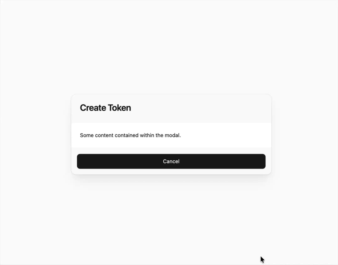 Modal preview