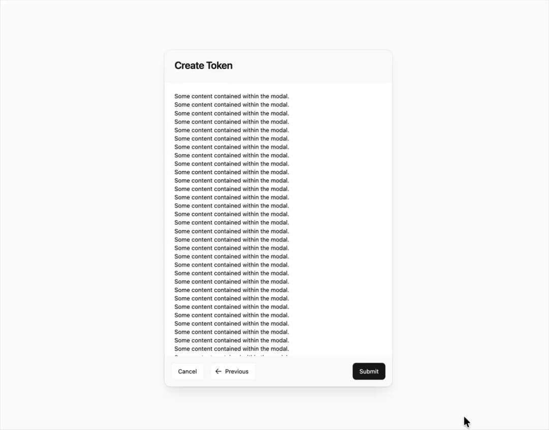 Modal preview