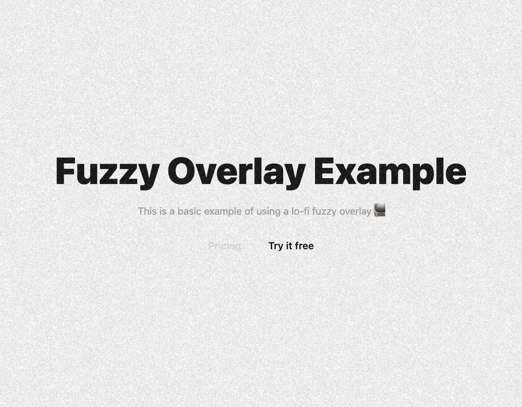 Animated Fuzzy Overlay Effect preview
