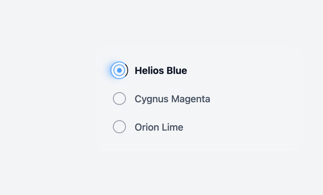 Radio button preview