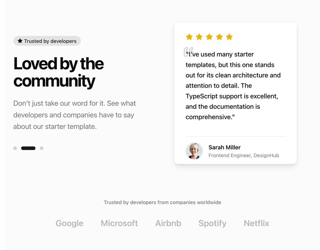 Animated Testimonials preview