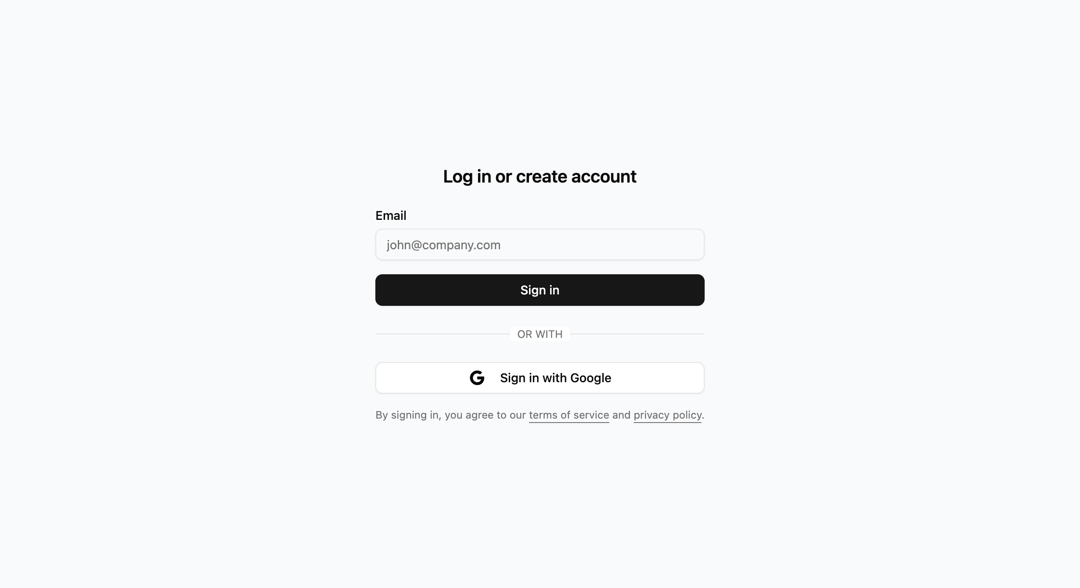 Login preview