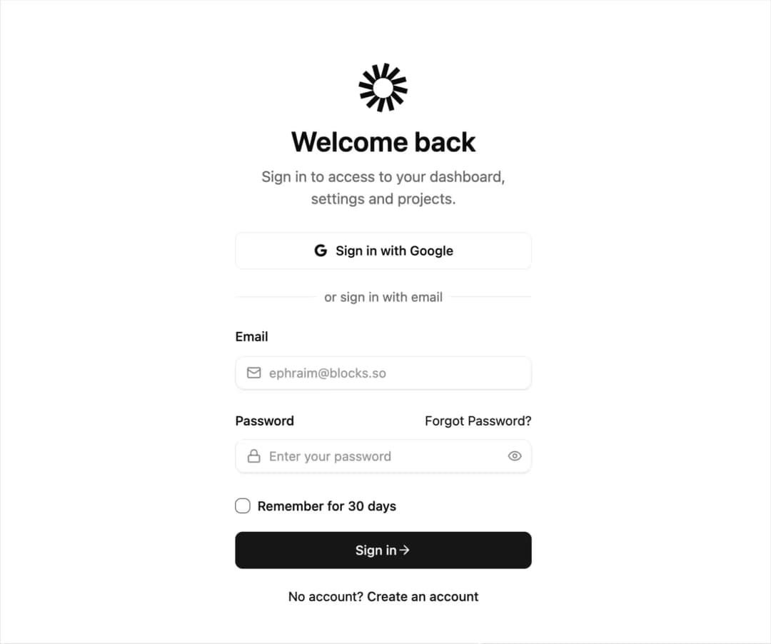 Login & Signup preview