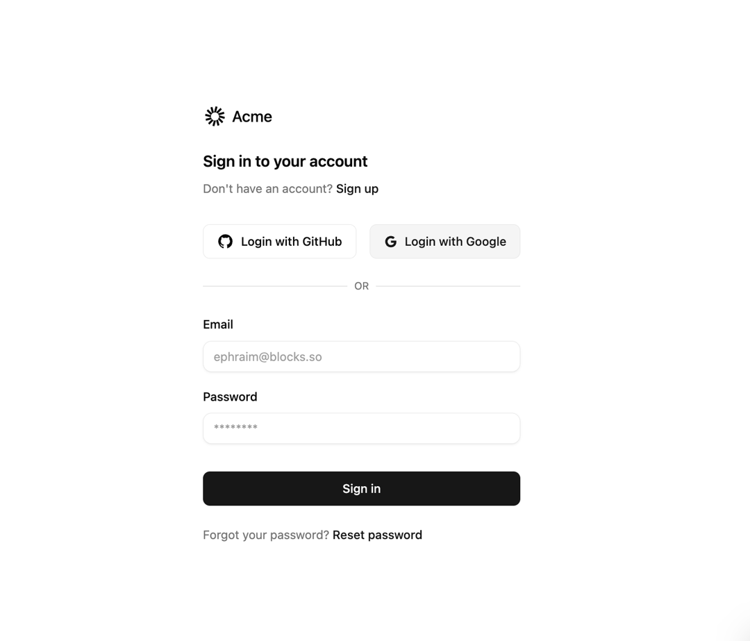 Login & Signup preview
